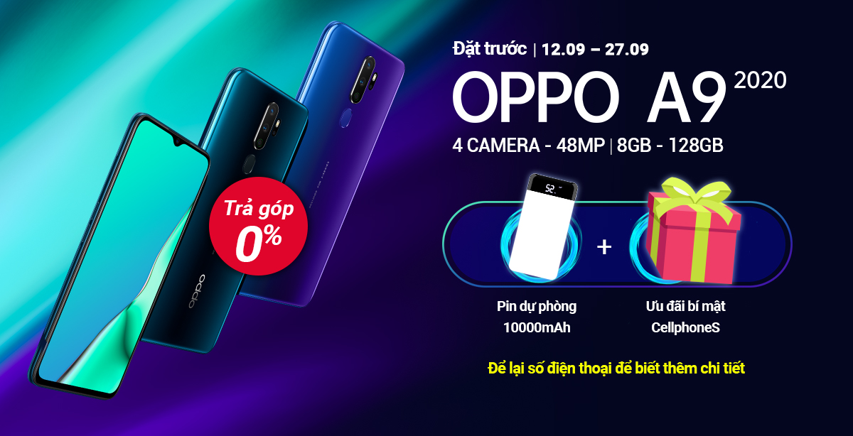 Äáº·t hÃ ng ngay Oppo A9 2020 táº¡i CellphoneS