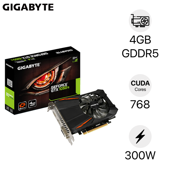 So sánh Card màn hình GIGABYTE GeForce GTX 1050Ti 4GB GDDR5 (GV-N105TD5 ...