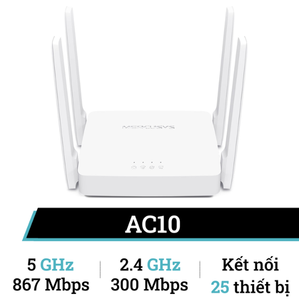 So sánh Router Wifi Mercusys AC10 Băng tần kép AC1200 và Router Wifi Tp ...