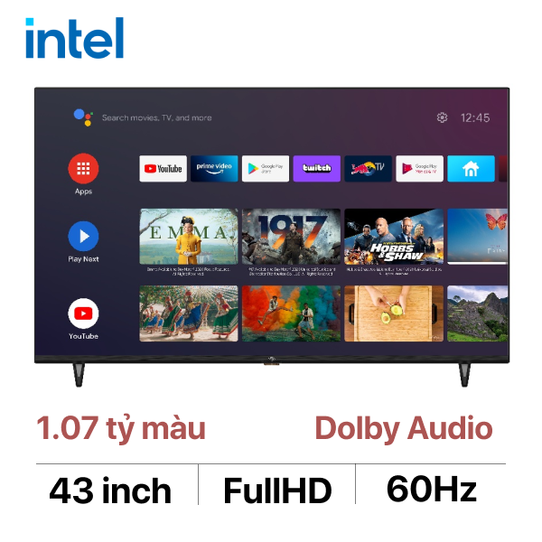 So sánh Android Tivi ITEL 43 Inch FHD G4357