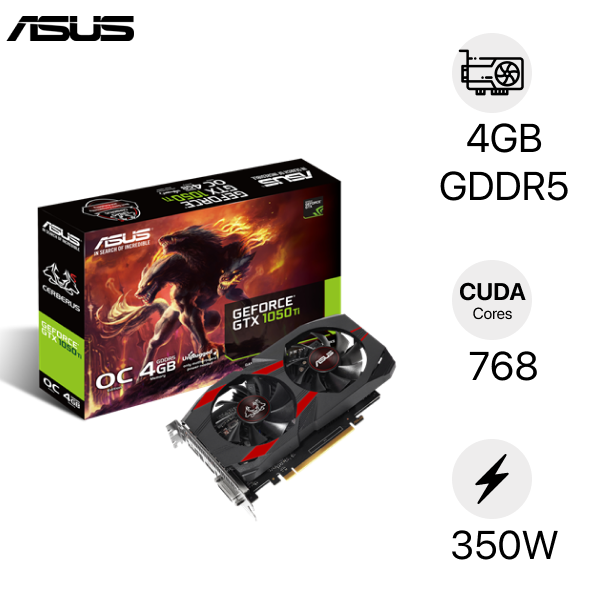 So sánh Card màn hình Asus Cerberus GTX 1050TI O4G và undefined