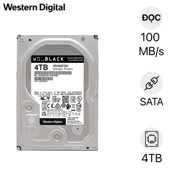 Disque Dur WD Red 4TB SATA III 7200 RPM - Avec Windows 11 Pro 24H2 Installé, Occasion Bon état