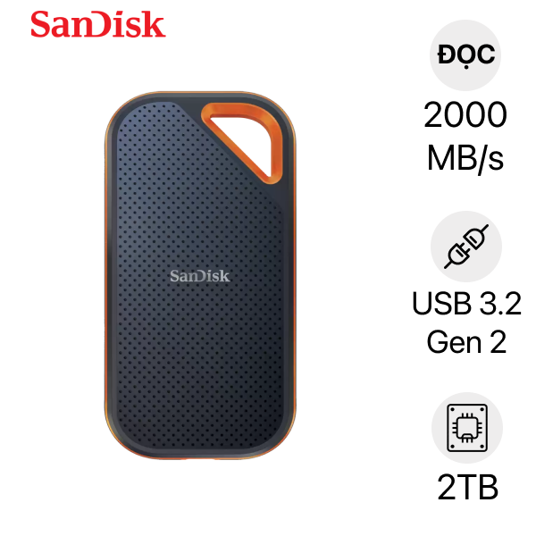 So sánh Ổ cứng di động Sandisk E81 Extreme Pro V2 SSD 2TB USB 3.2 và Ổ