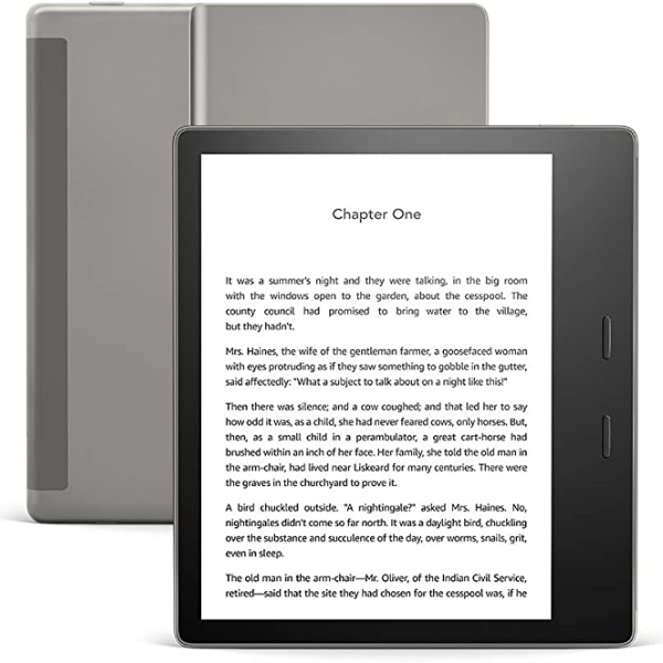 Máy đọc sách Kindle Oasis được trang bị màn hình chất lượng cao, giúp bạn dễ dàng đọc sách ngay cả dưới ánh sáng mặt trời. Thiết kế đẹp mắt, chất liệu bền bỉ và trọng lượng nhẹ, Kindle Oasis chắc chắn sẽ là món phụ kiện yêu thích của bạn. Thỏa sức khám phá vô vàn cuốn sách trong thế giới của Kindle Oasis.