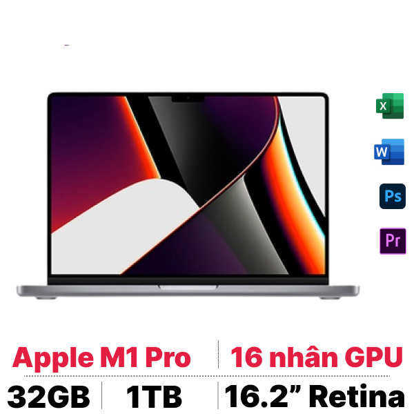 So sánh Macbook Pro 16 inch 2021 M1 Pro 10 CPU - 16 GPU 32GB 1TB 2021 ...