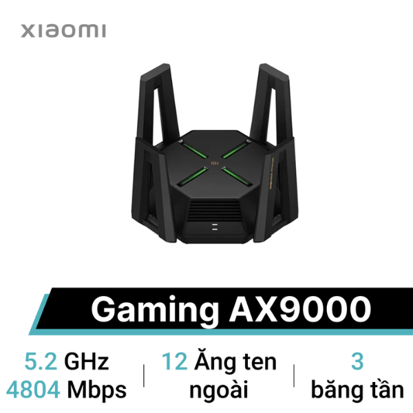 router wifi 6 xiaomi gaming 3 băng tần ax9000