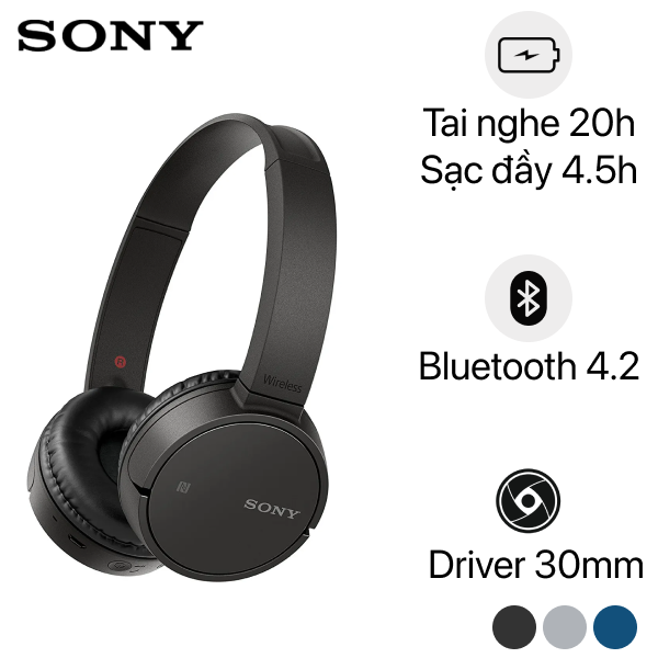 So sánh Tai nghe Bluetooth chụp tai Sony WH-CH500