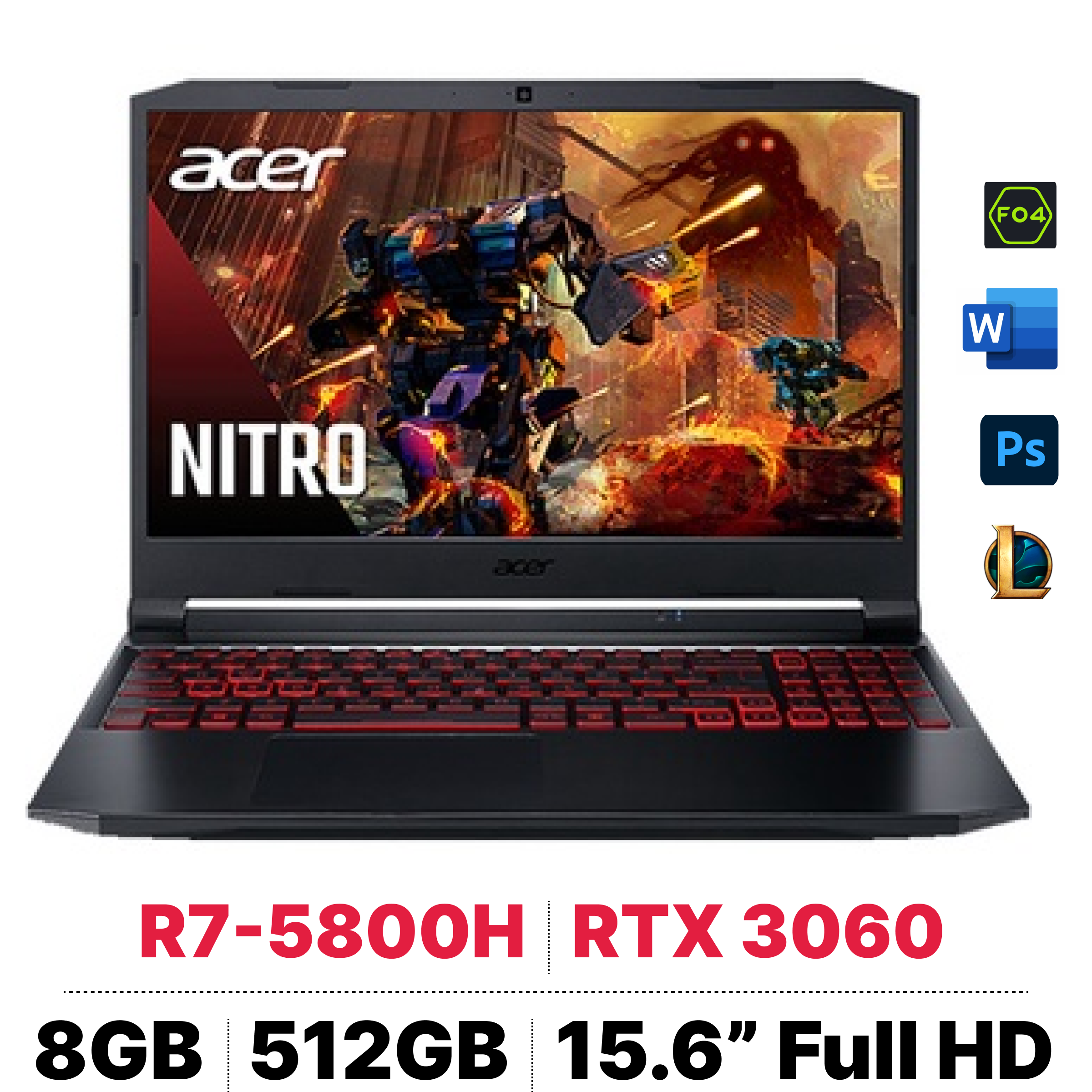 So sánh Laptop Gaming Acer Nitro 5 AN515-45-R86D NH.QBCSV.005 và Laptop ...