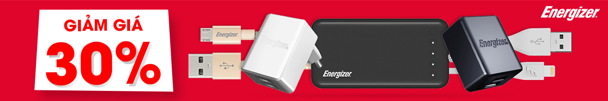 Phụ kiện Energizer giảm giá khủng Phụ kiện Energizer giảm giá khủng