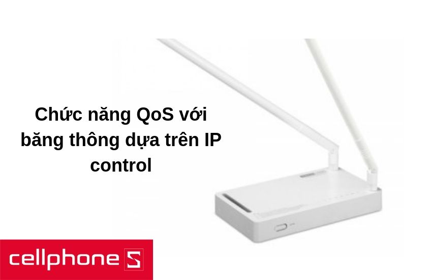 N300RH còn được cung cấp chức năng QoS (Quality of Service) với băng thông dựa trên IP control