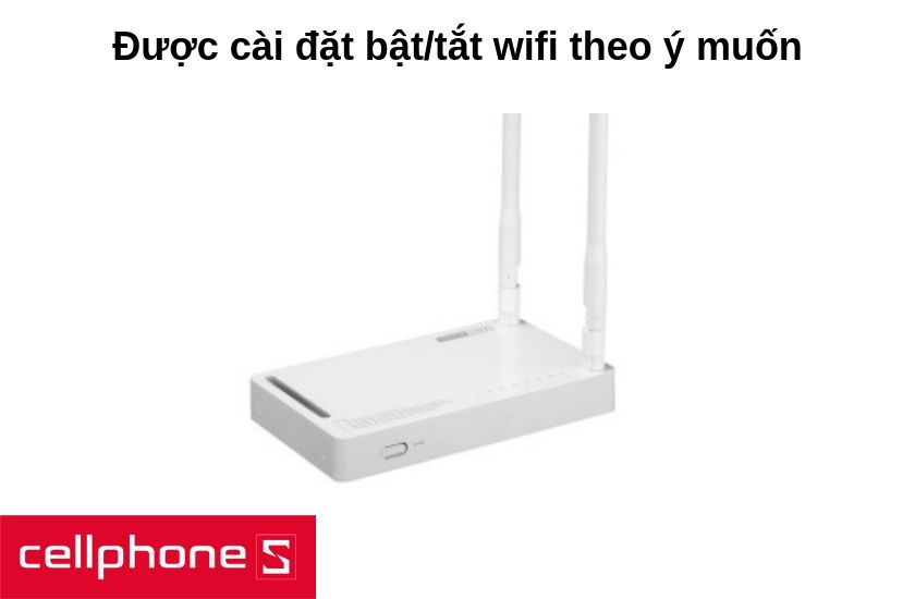 N300RH còn được cài đặt thời gian biểu bật/tắt wifi theo ý muốn