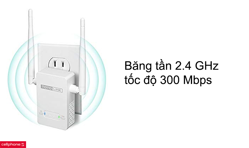 Băng tần 2.4 GHz tốc độ 300 Mbps