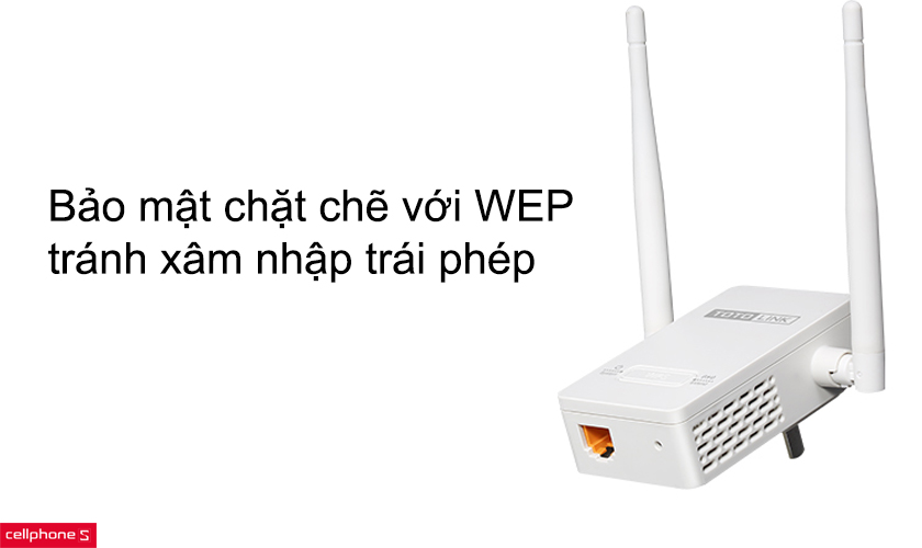 Bảo mật chặt chẽ với WEP (64/128-bit) tránh xâm nhập trái phép