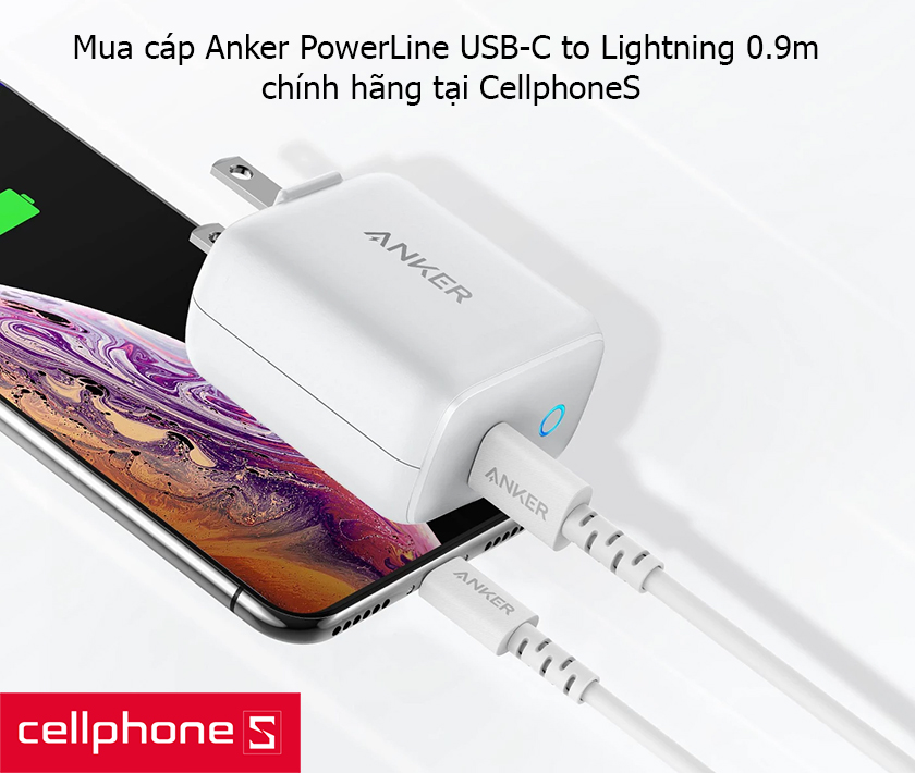 Mua cáp Anker PowerLine USB-C to Lightning 0.9m chính hãng tại CellphoneS