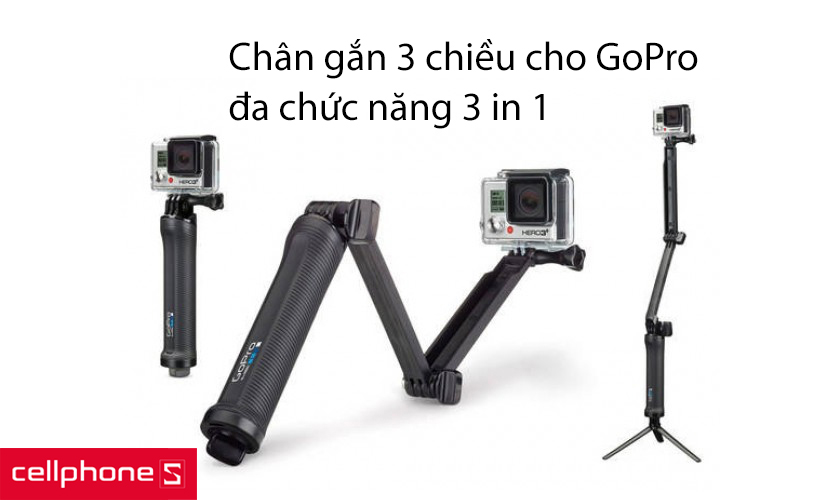 Đa chức năng như một máy ảnh cầm tay, gậy nối dài hoặc giá ba chân