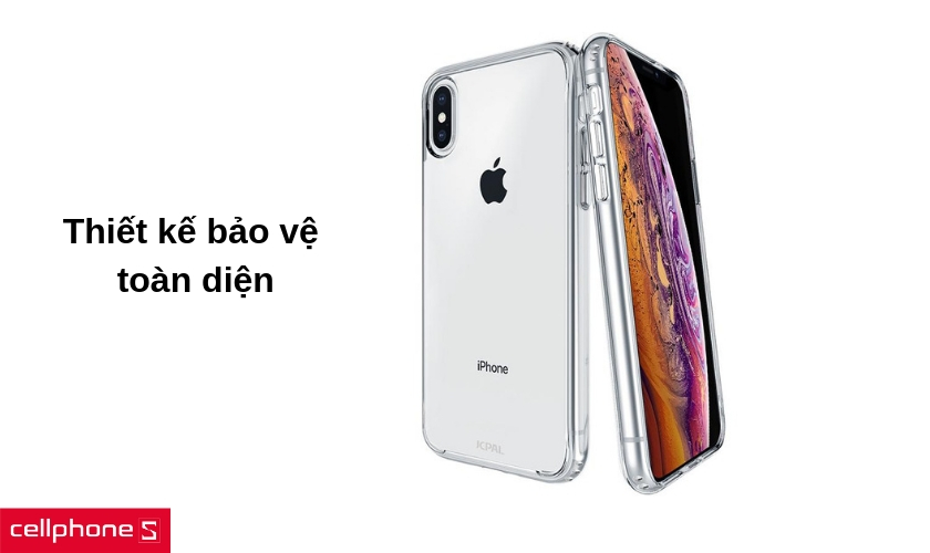 Ốp lưng cho iPhone XS - JCPAL iGuard Flexshield Glass Clear