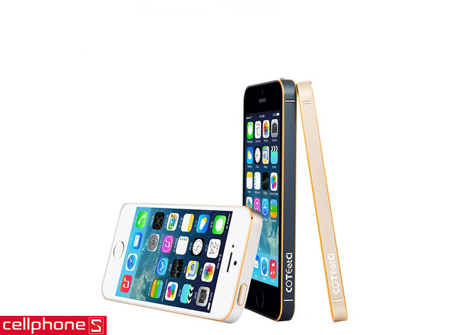 Ốp viền cho iPhone 5 / 5S - COTEetCI Gold Frame