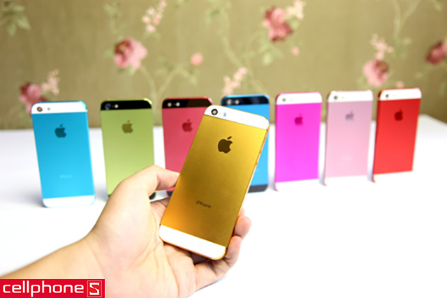 Vỏ màu Tím - Trắng cho iPhone 5