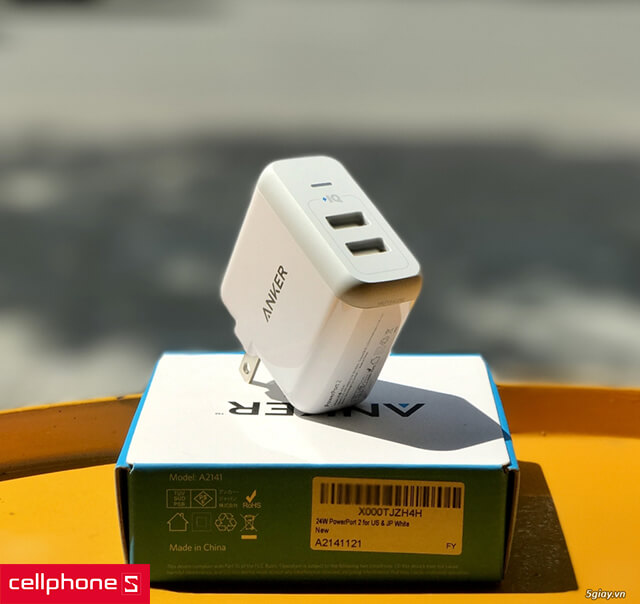 sạc Anker Powerport 2 Cổng 24W A2141