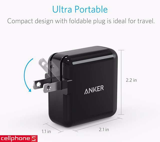 Sạc Anker PowerPort 2 Lite 12W
