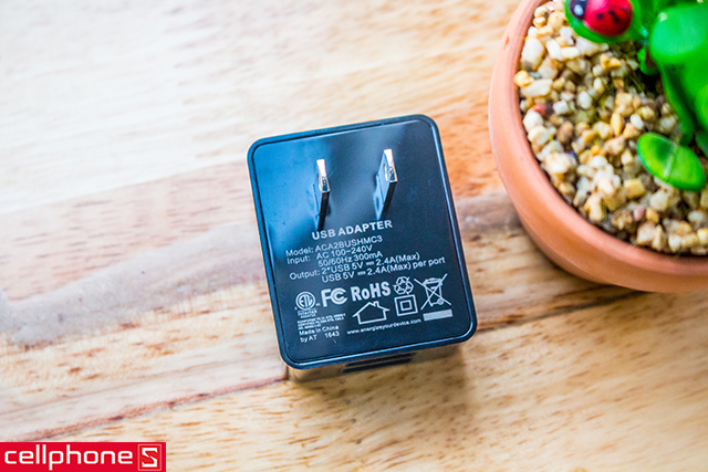 Sạc Energizer Hightech Wall Charger Micro USB 2.4 A ACA2BUSHMC3