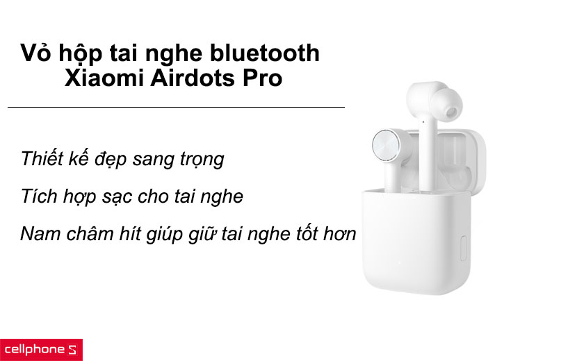 Hộp của tai nghe Airdots Pro được thiết cái nguyên khối nhỏ gọn với các góc cạnh được bo tròn tỉ mỉ tạo cảm giác cầm nắm dễ chịu