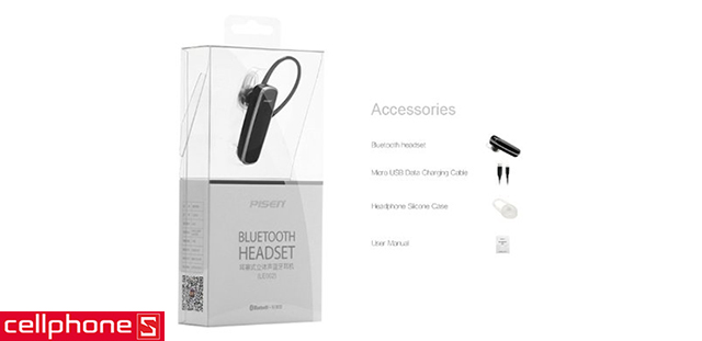 Tai nghe Bluetooth Pisen Bluetooth Stereo Earbud Headset LE002