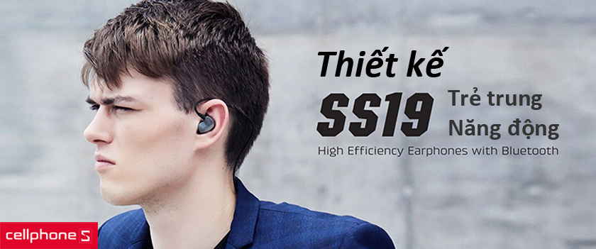 Thiết kế tai nghe bluetooth Soul SS19 mỏng nhẹ nhưng không kém phần chắc chắn
