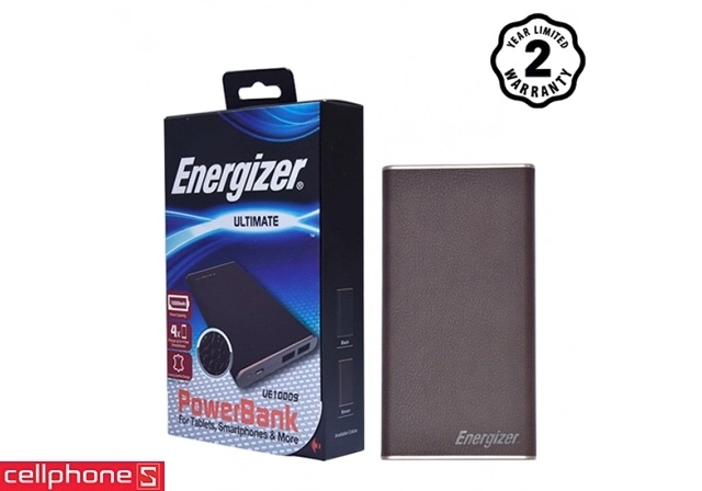 Pin dự phòng Energizer 10000 mAh Luxury Leather UE10009