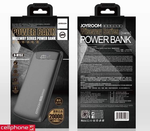 Pin dự phòng JOYROOM D-M153 20000 mAh