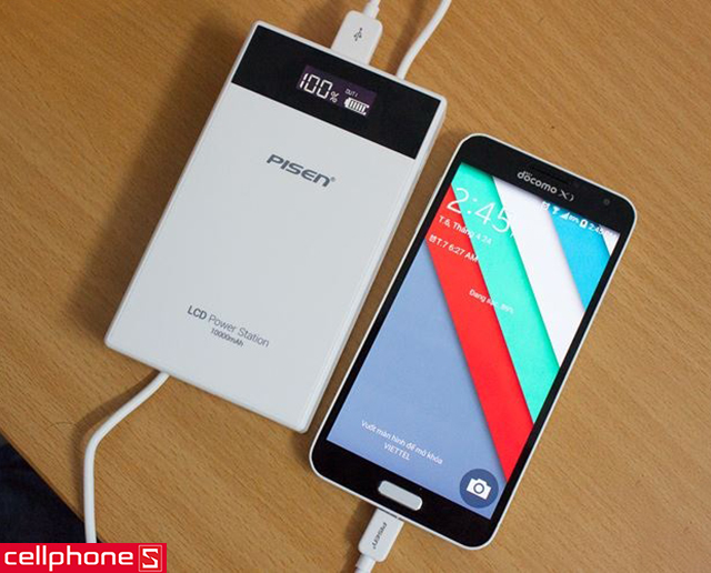 Pin dự phòng Pisen LCD Power Station 10000 mAh