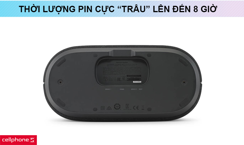 Thời lượng pin dài lên đến 8 giờ cho trải nghiệm nghe xuyên suốt