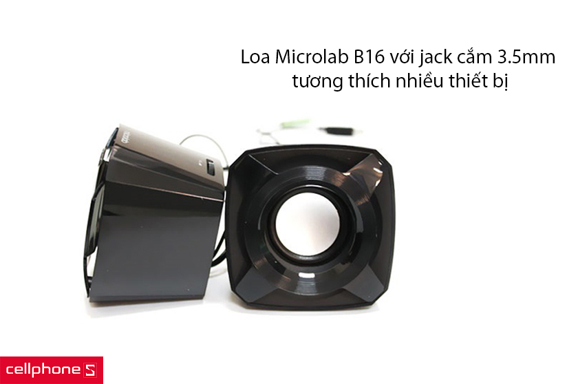 Loa Microlab B16 jack cắm 3.5mm dễ dàng kết nối