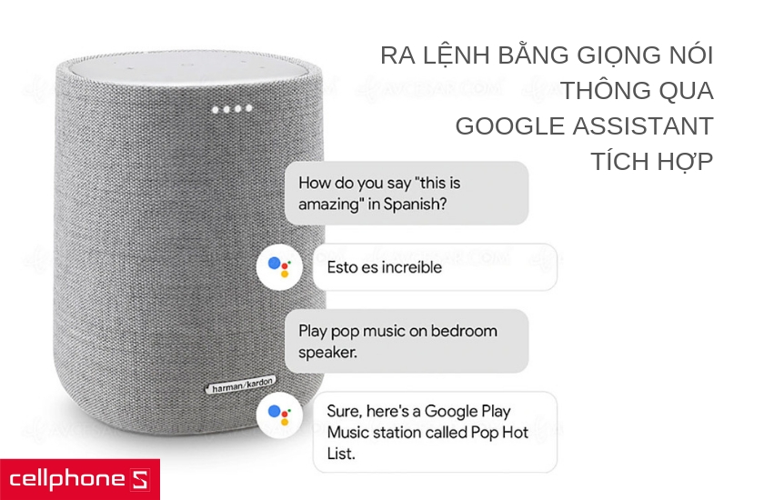 Google Assistant - Trợ lý ảo thông minh được tích hợp bên trong loa bluetooth Harman Kardon Citation 100