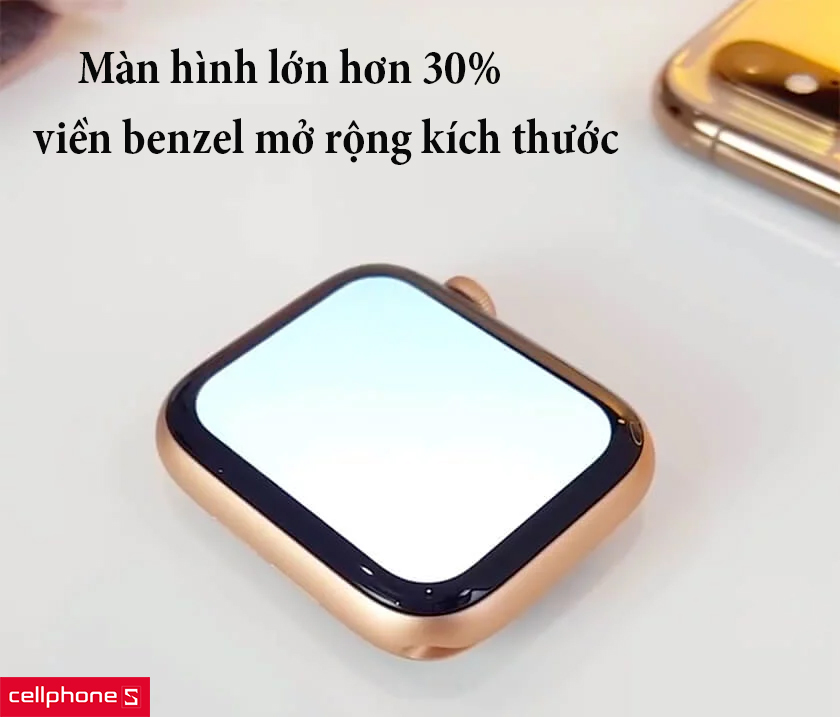 màn hình lớn hơn 30%, viền benze mỏng mở rộng kích thước