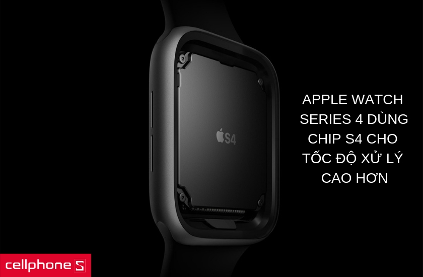 Chip S4 mới mang lại tốc độ xử lý nhanh hơn 2 lần so với Apple Watch Series 3