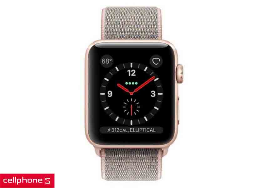 Apple Watch series 3 42mm (4G) viền nhôm vàng - dây vải hồng