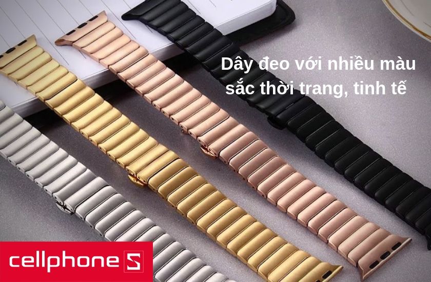 Dây đeo bằng thép không gỉ Apple Watch 38mm với nhiều màu sắc phù hợp với cá tính của bạn