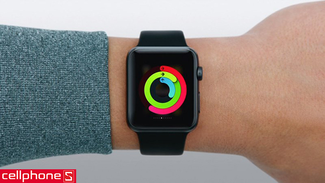 Đồng hồ thông minh Apple Watch Sport 42 mm Aluminum Case with Black Sport Band