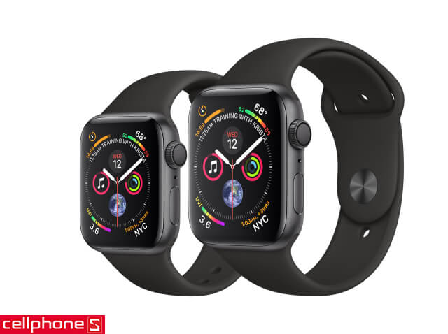 Đồng hồ thông minh Apple Watch 4 44mm (GPS) Space Gray Aluminum Case - Black Sport Band MU6D2
