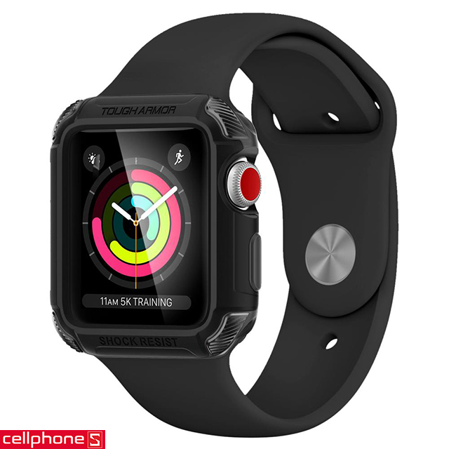 Ốp lưng cho Apple Watch Series 3/2/1 (38mm) - Spigen Rugged Armor Case