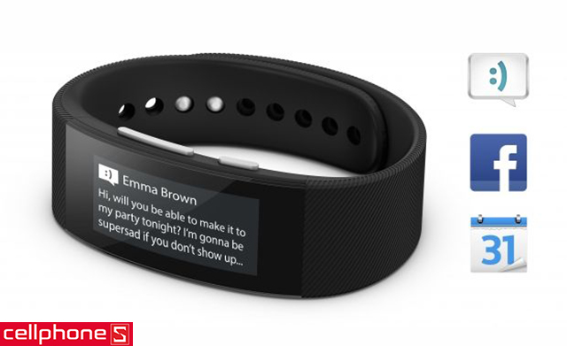 vòng đeo tay thông minh Sony Smart Band Talk SWR30