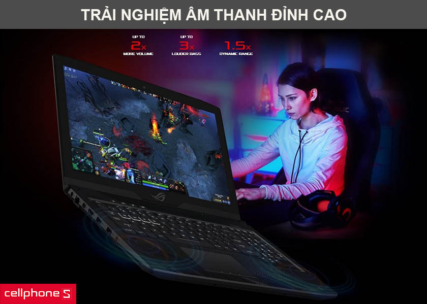 Loa side-firing tăng cường cảm nhận âm thanh, cho trải nghiệm như thật