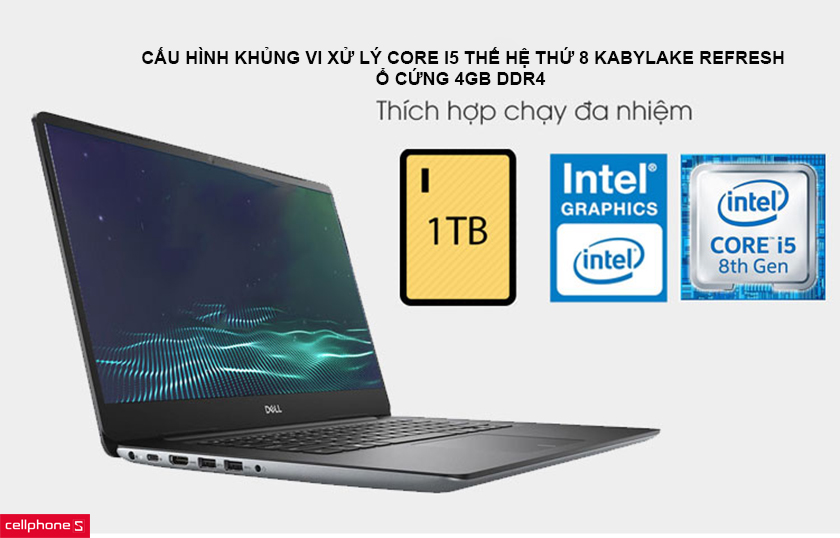 Cấu hình khủng vi xử lý core i5 thế hệ thứ 8 Kabylake Refresh với ổ cứng 4GB DDR4