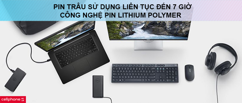 Pin trâu sử dụng liên tục đến 7 giờ với công nghệ pin Lithium Polymer