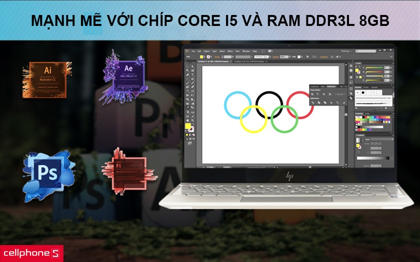 Cấu hình mạnh mẻ với chíp core i5 và RAM DDR3L 8GB
