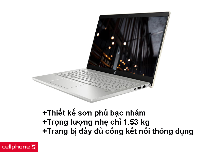 HP Pavilion 14-ce1014TU-5JN05PA - Thiết kế sang trọng, gọn nhẹ và có tính di động cao