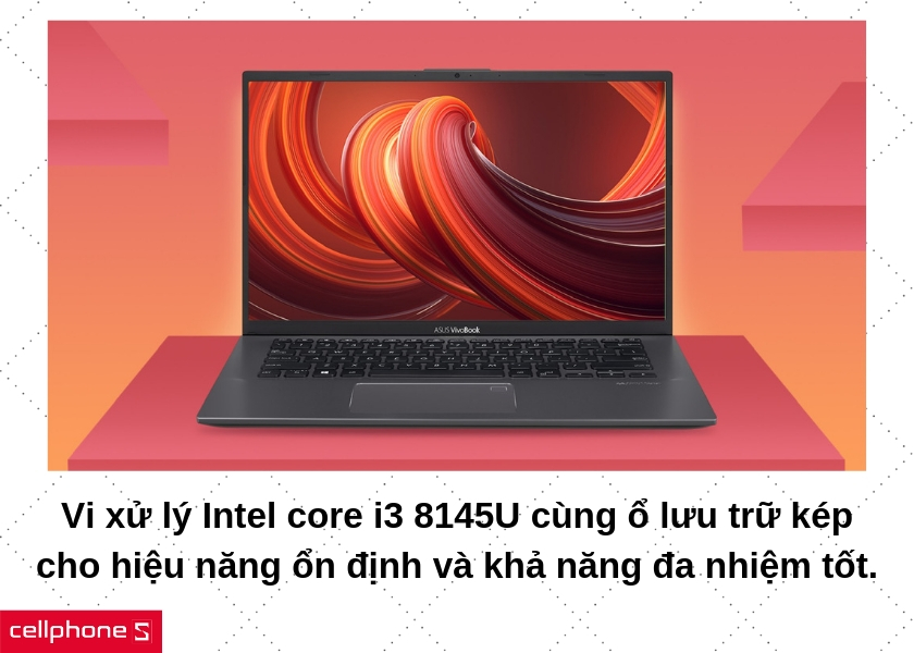 Hiệu năng ổn định với chip Intel core i3 8145U cùng khả năng tải nhanh hơn, lưu trữ nhiều hơn với ổ lưu trữ kép