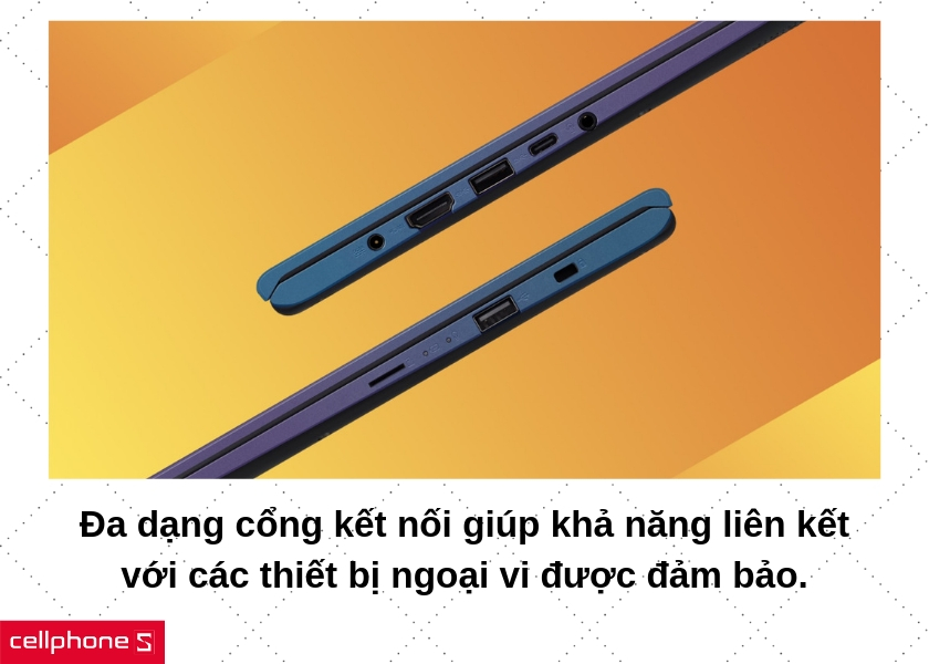 Khả năng kết nối tuyệt vời với đa dạng cổng cùng độ bảo mật cao với vân tay 1 chạm