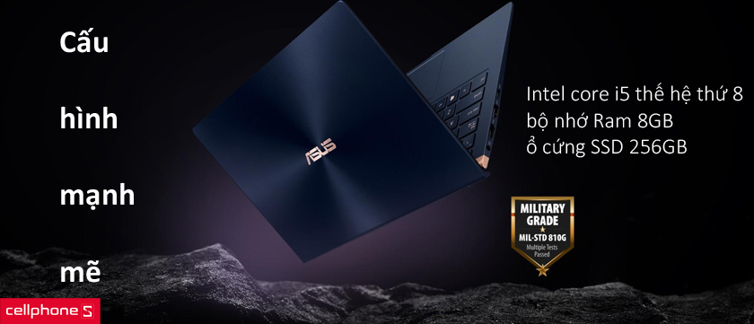 Cấu hình mạnh mẽ với bộ vi xử lý Intel core i5 thế hệ thứ 8